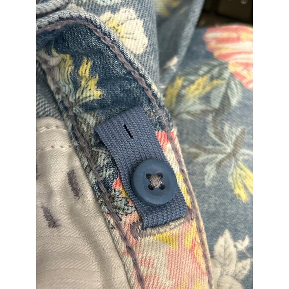 Baby Gap Floral Print Girlfriend Denim Jeans 3 Years Preppy Adjustable Waist - Picture 5 of 5